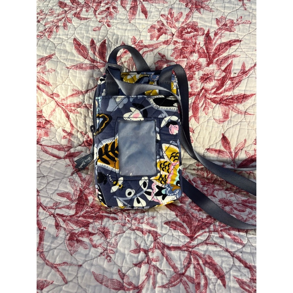 Vera Bradley RFID Smartphone Wristlet Crossbody Bag Floral Quilted Cotton